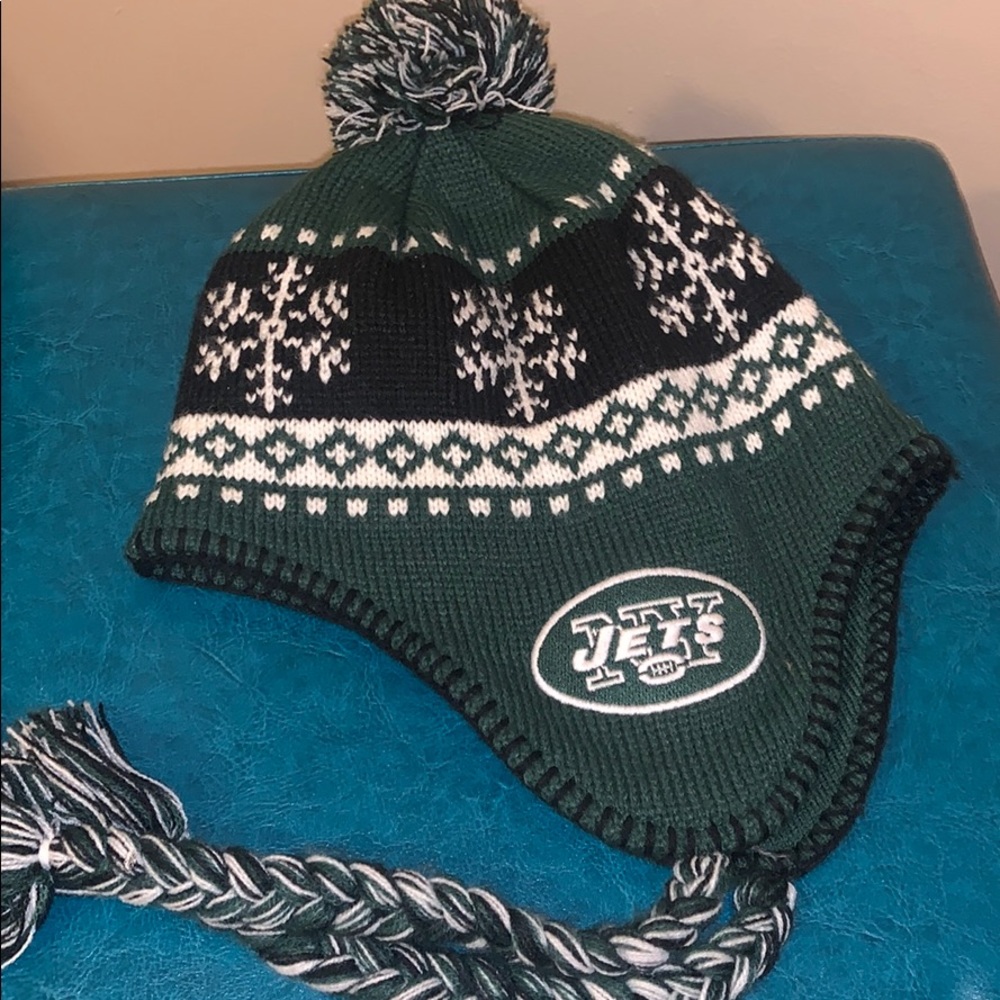 Fuzzy Pom Pom New York Jets Hat